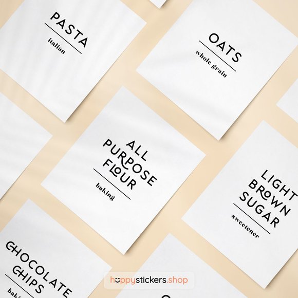 36 Labels • Glorich Minimalist Pantry for Kitchen Storage • Organization Labels - Picture 9 of 17